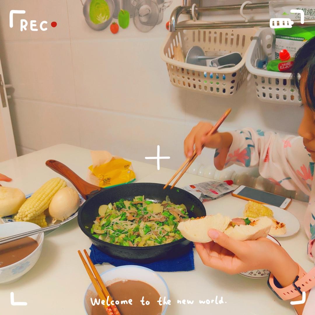 小白菜炒土豆片