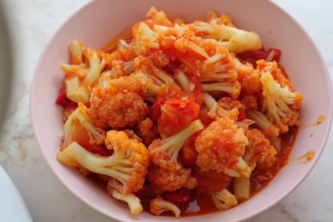 西红柿炒菜花（夏季开胃菜）