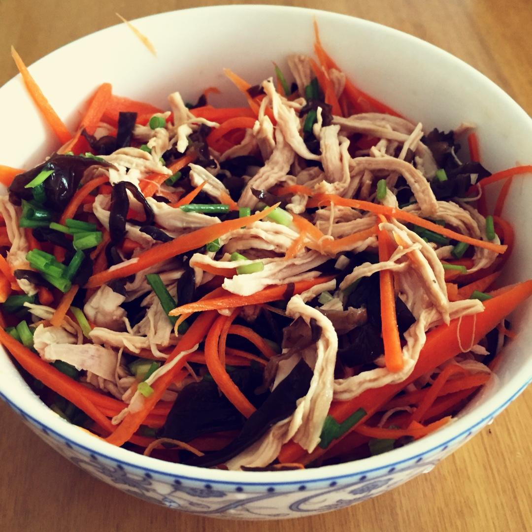 减脂健身｜凉拌手撕鸡丝（香辣&麻油版）