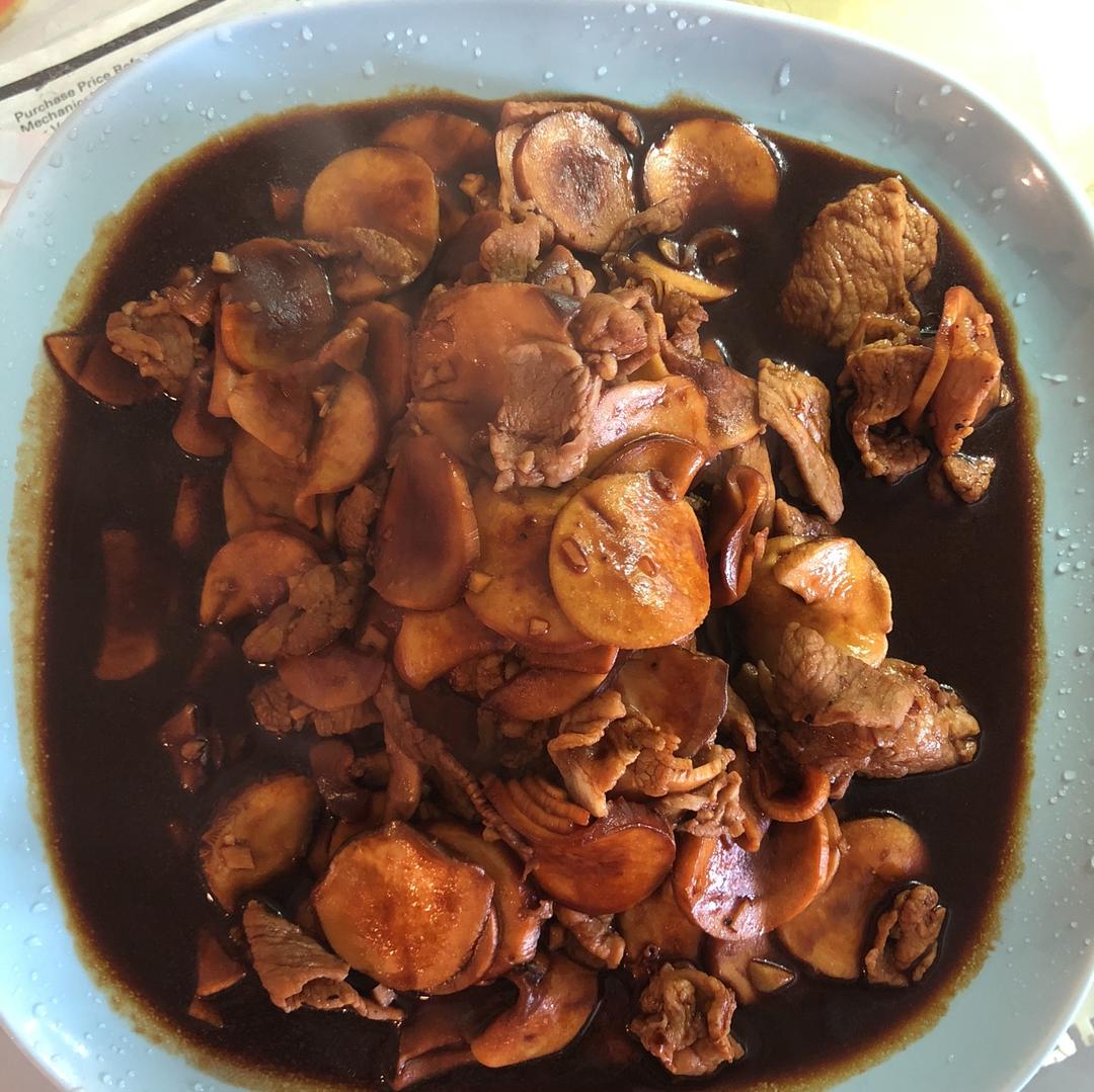 黑椒肉片杏鲍菇(快手菜)