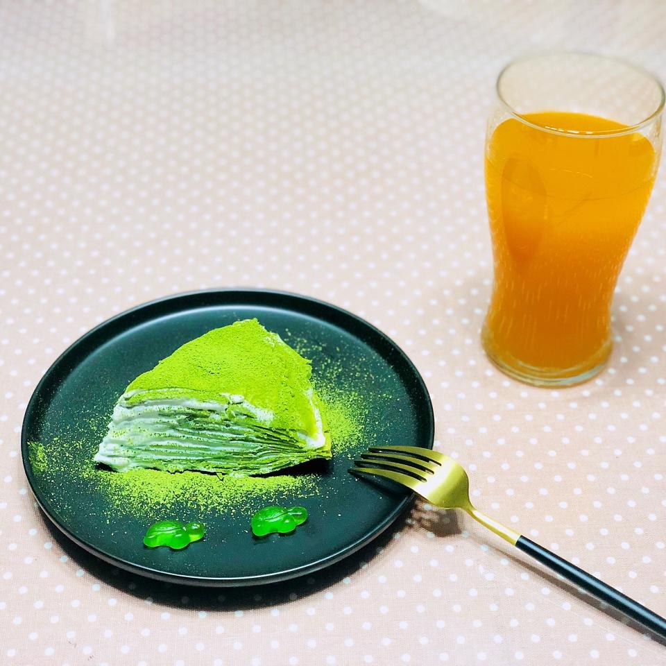 美味的煎蛋糕—抹茶千层蛋糕