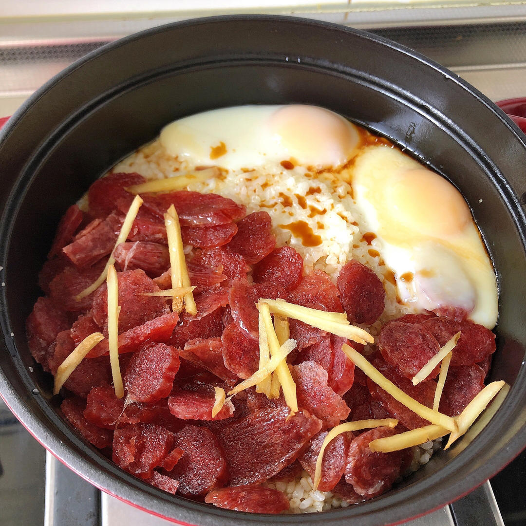 Staub黑珐琅铸铁锅腊味煲仔饭