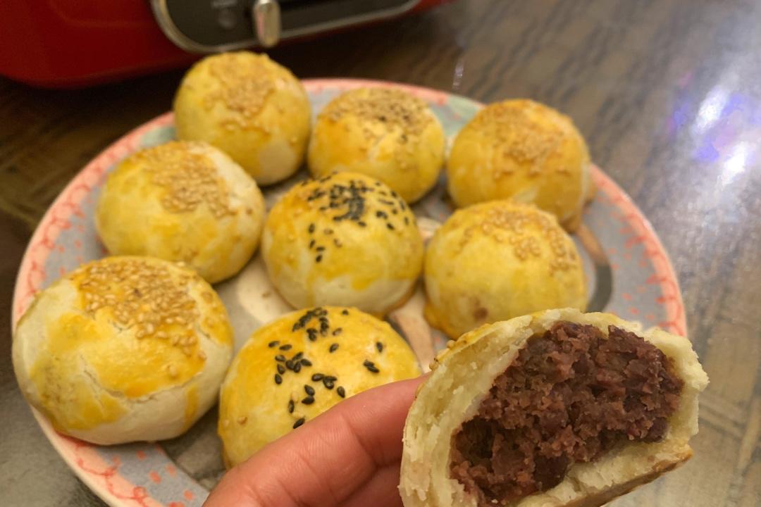 红豆酥饼（附油酥不测漏的办法）