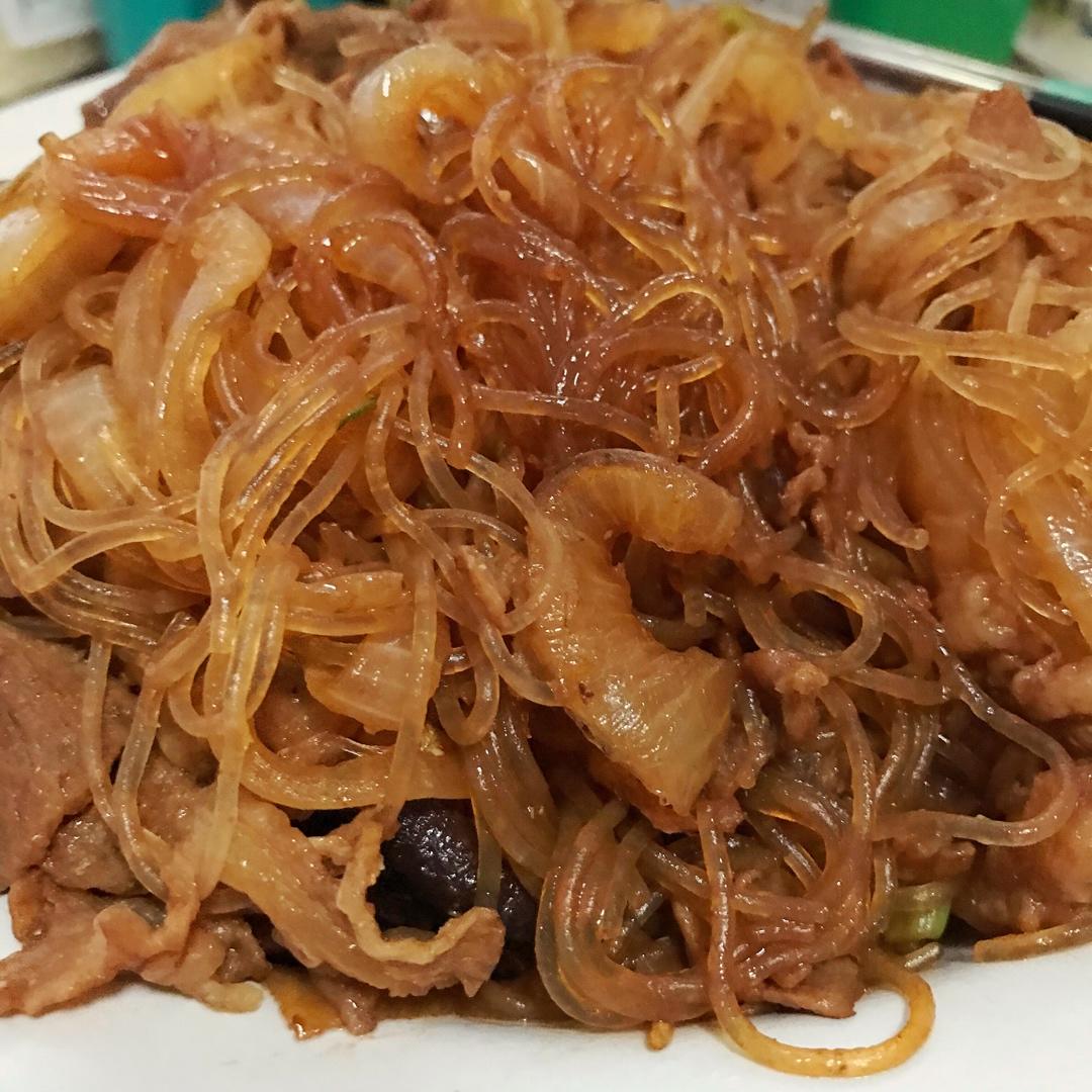 日式肥牛洋葱炒粉丝