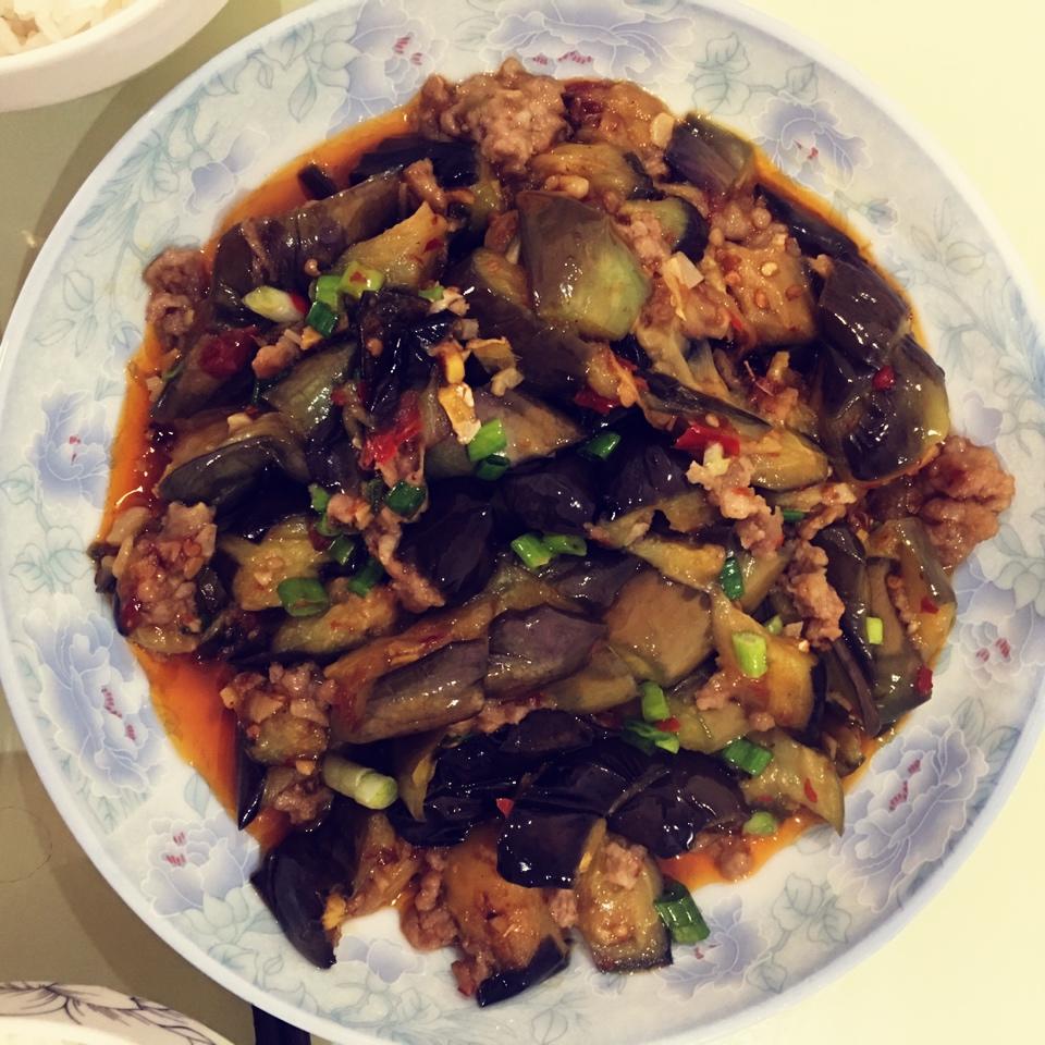 红烧肉沫茄子