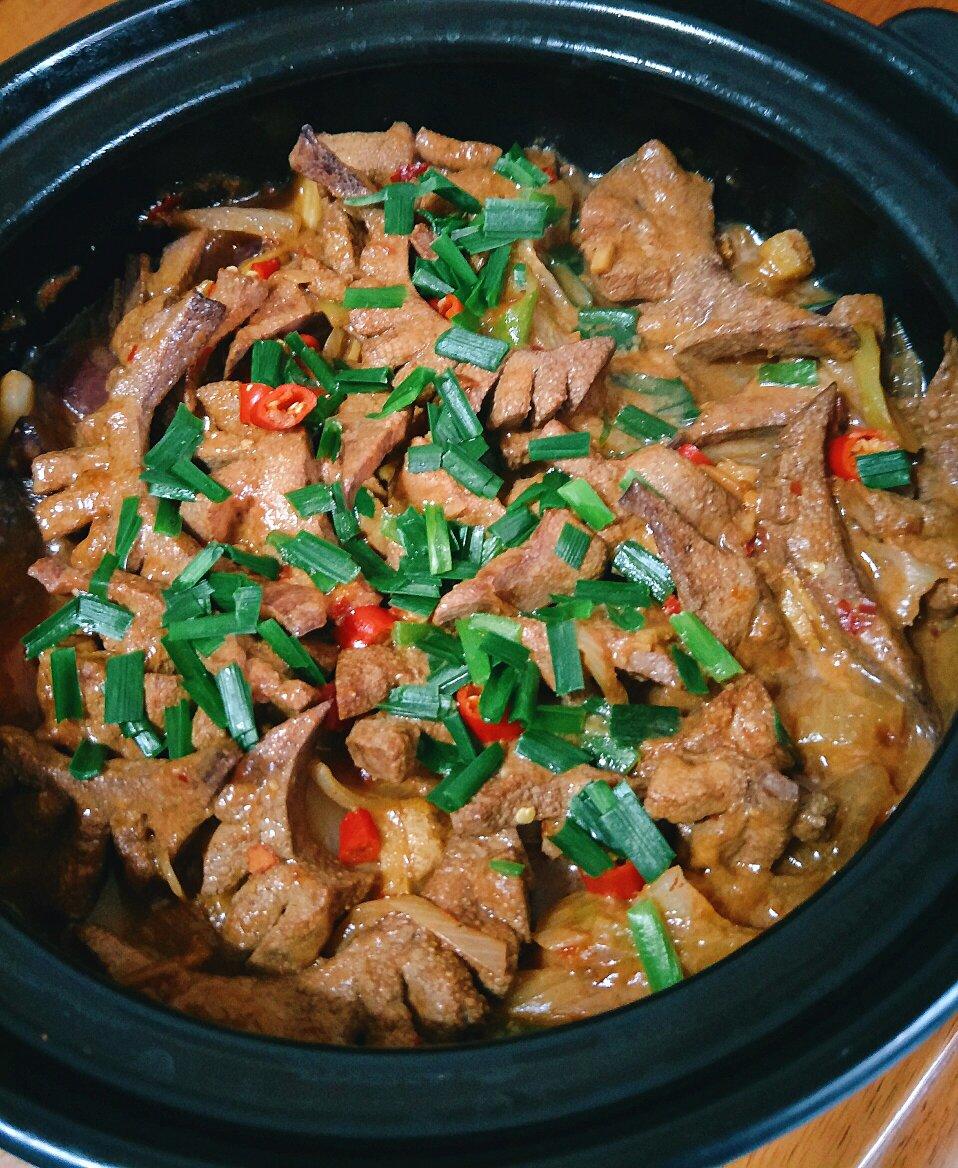 淡淡的ocean分享作品 2021年11月07日砂锅猪肝今天中午我自己吃,做一