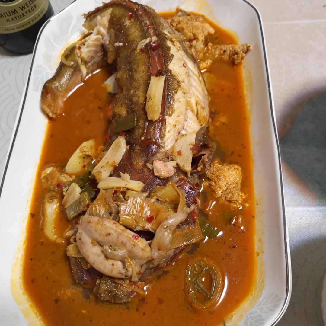 小白也会做的家常咸鲜红娘（头）鱼炖豆腐皮（高蛋白）