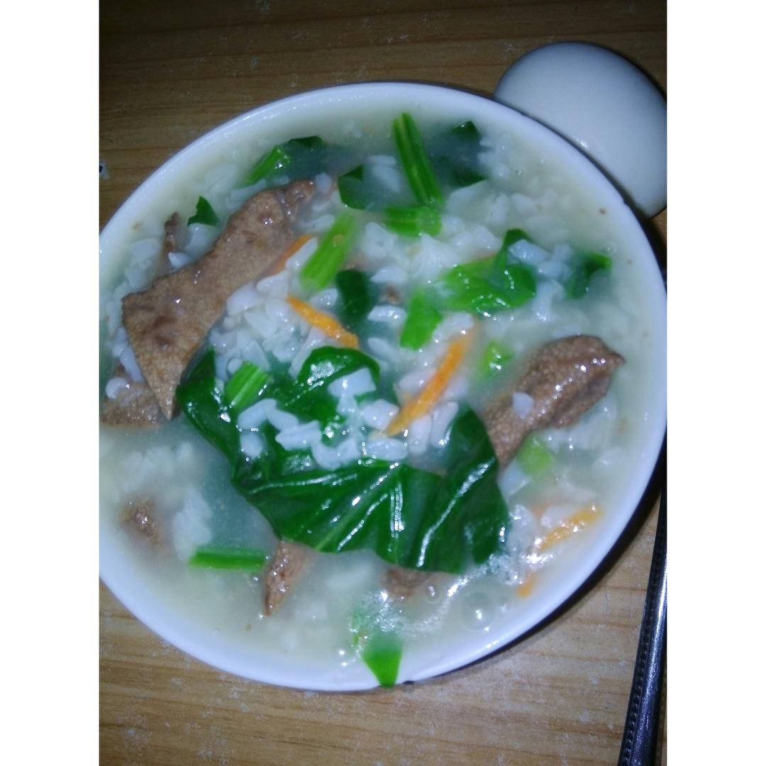 猪肝菠菜粥(辅食)