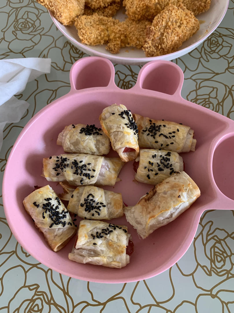 （手抓饼）火腿肠香酥卷——烤箱版