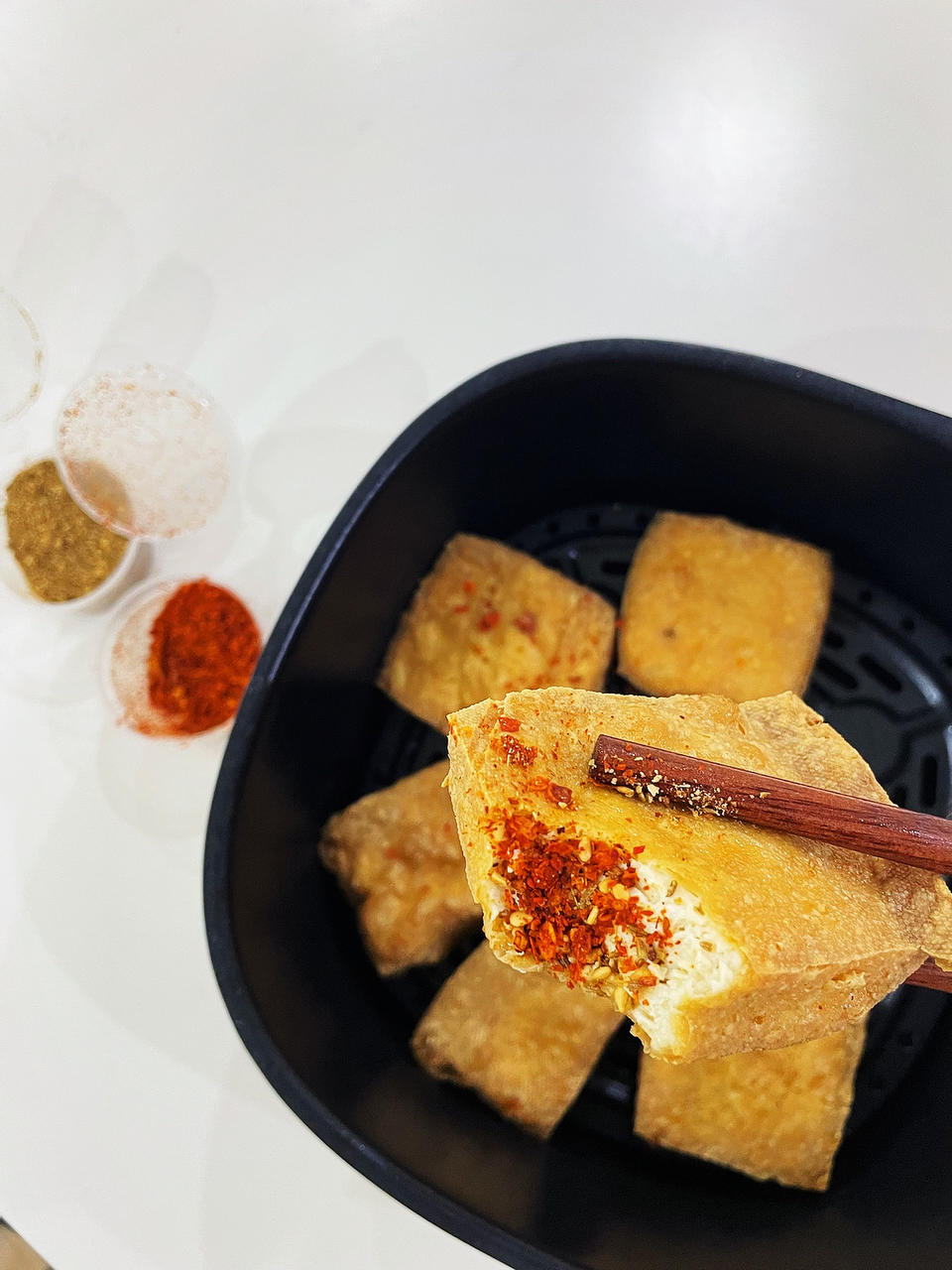 空气炸锅别闲置了❗️巨好吃～炸豆腐