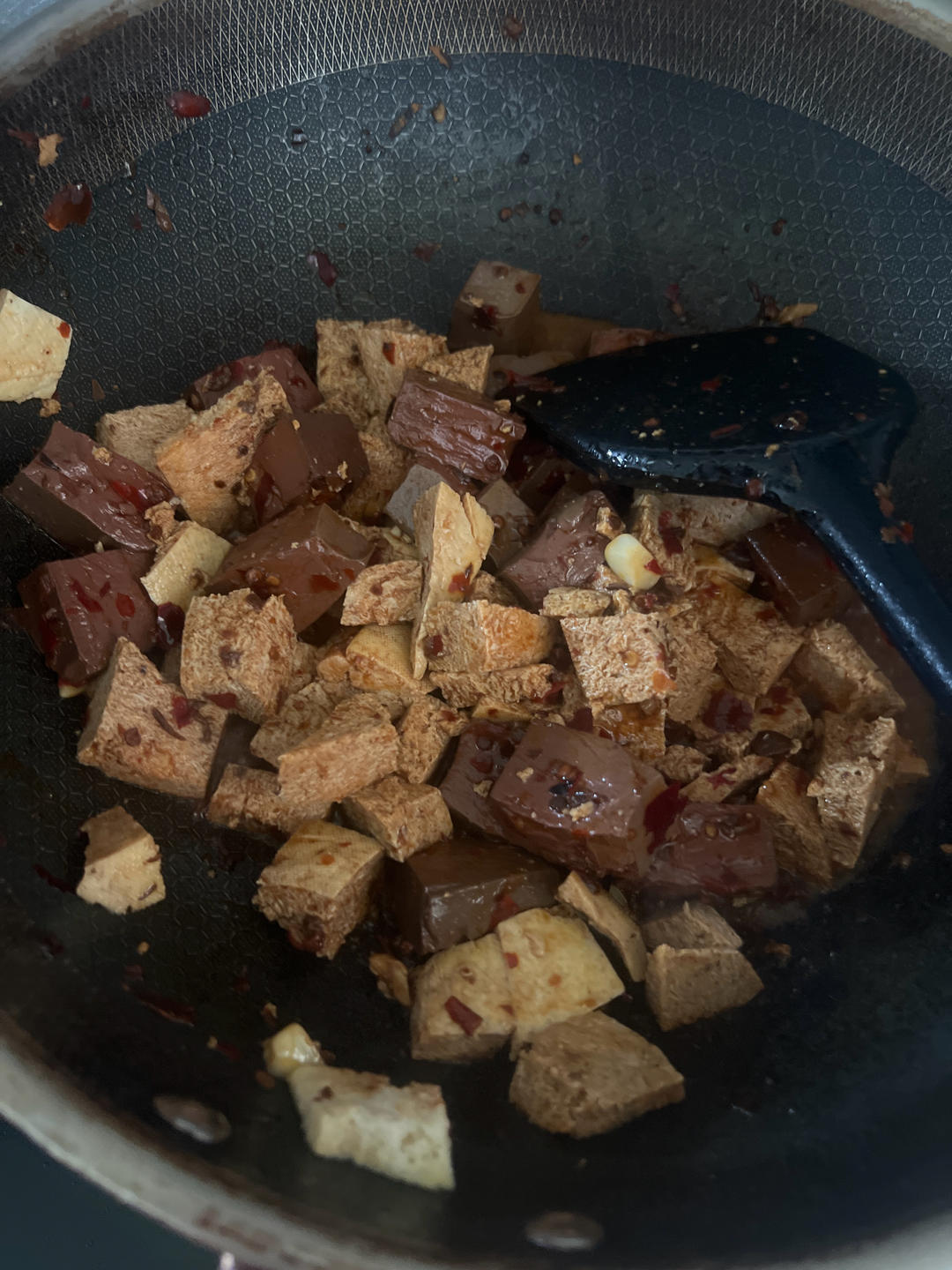 麻辣鸭血炖冻豆腐