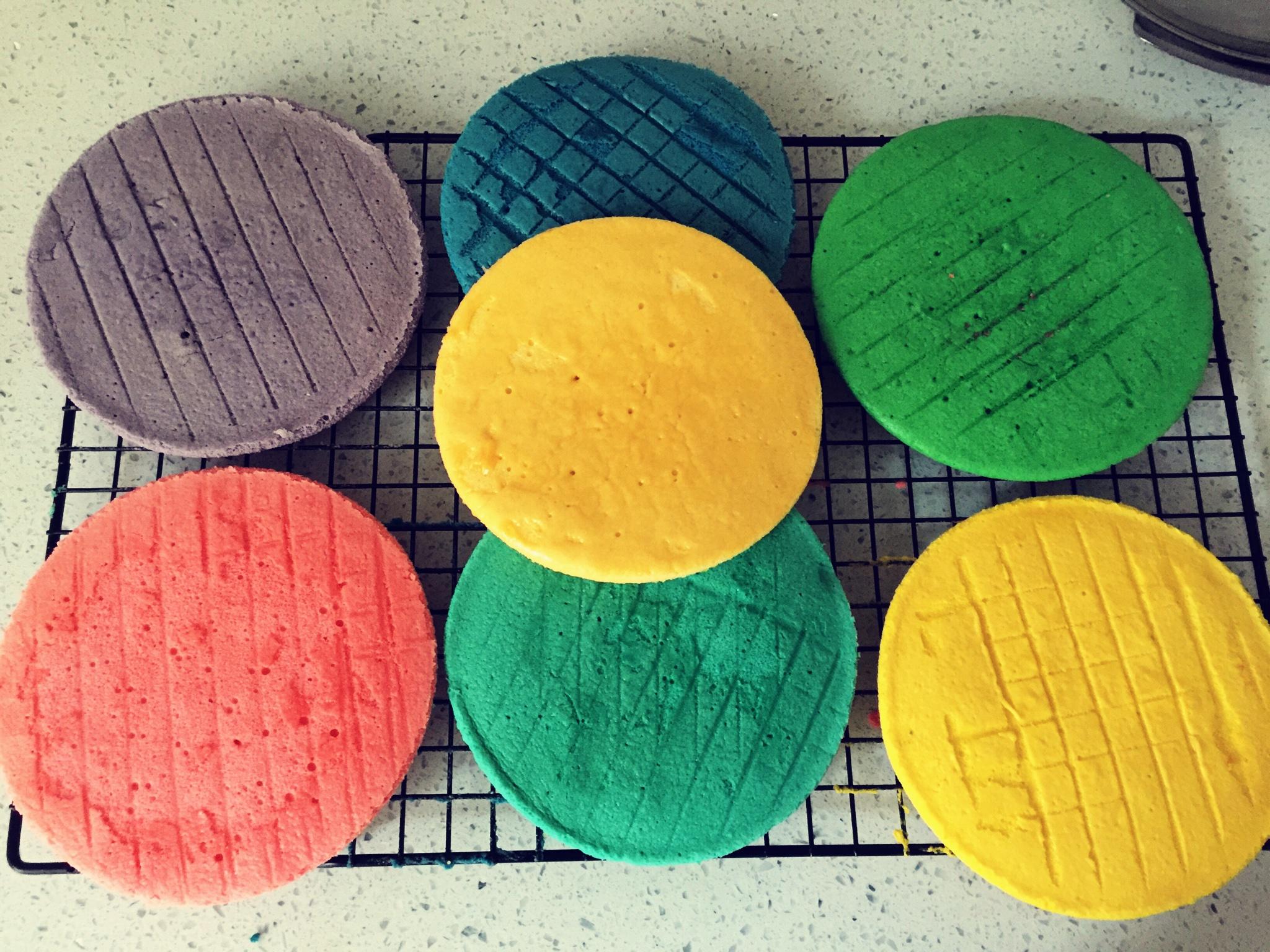 彩虹蛋糕（棉花糖及麦片装饰版）的做法 步骤1