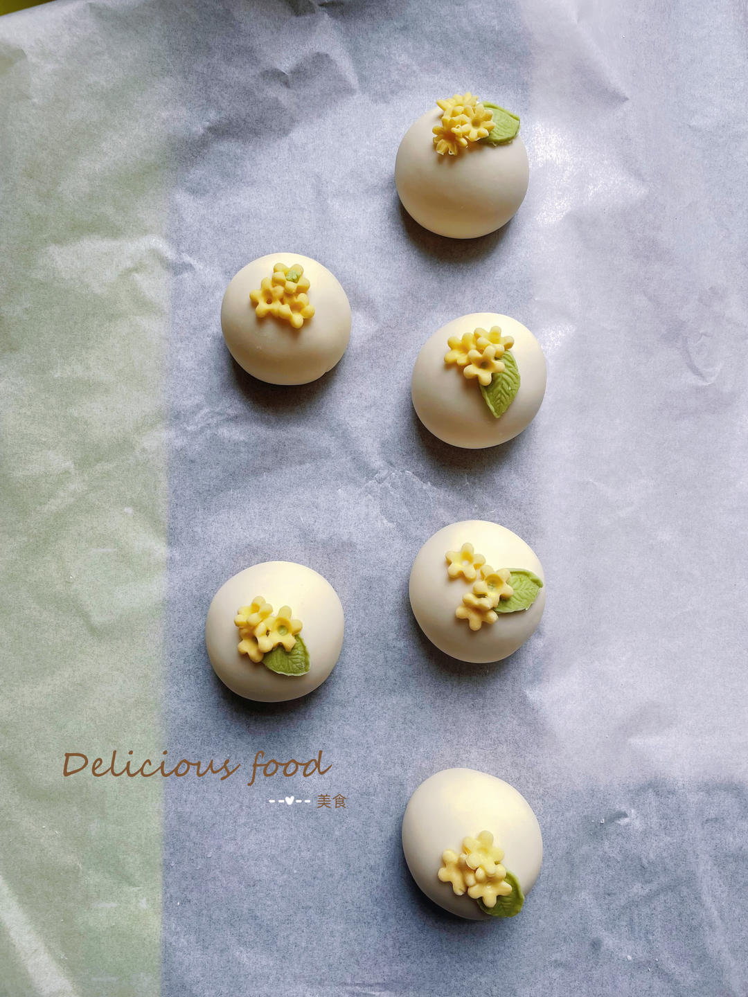 清新桂花包 *花儿馒头257