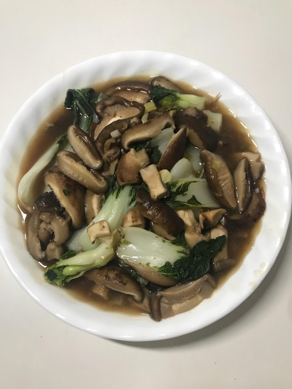 香菇炒油菜