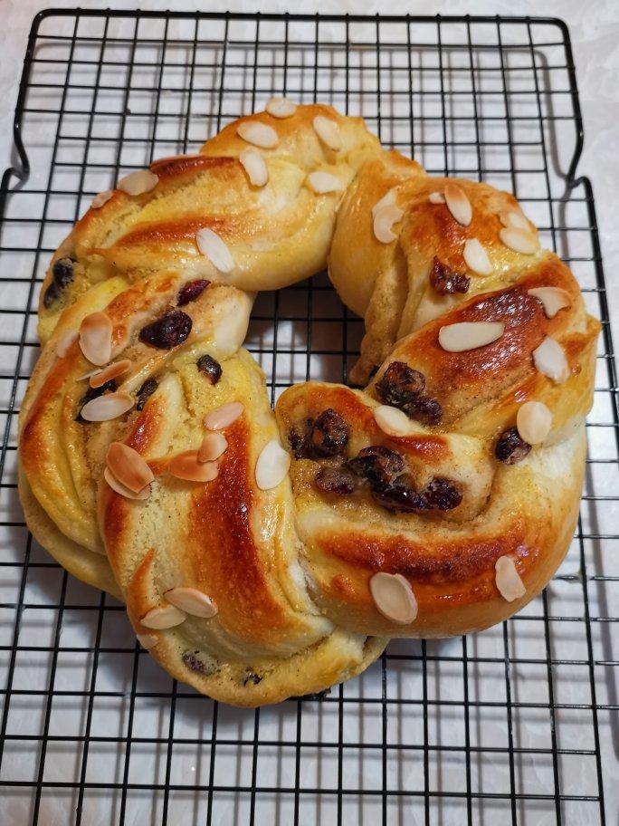 🎄圣诞花环面包