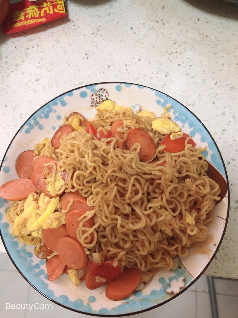 秒杀路边摊的炒方便面