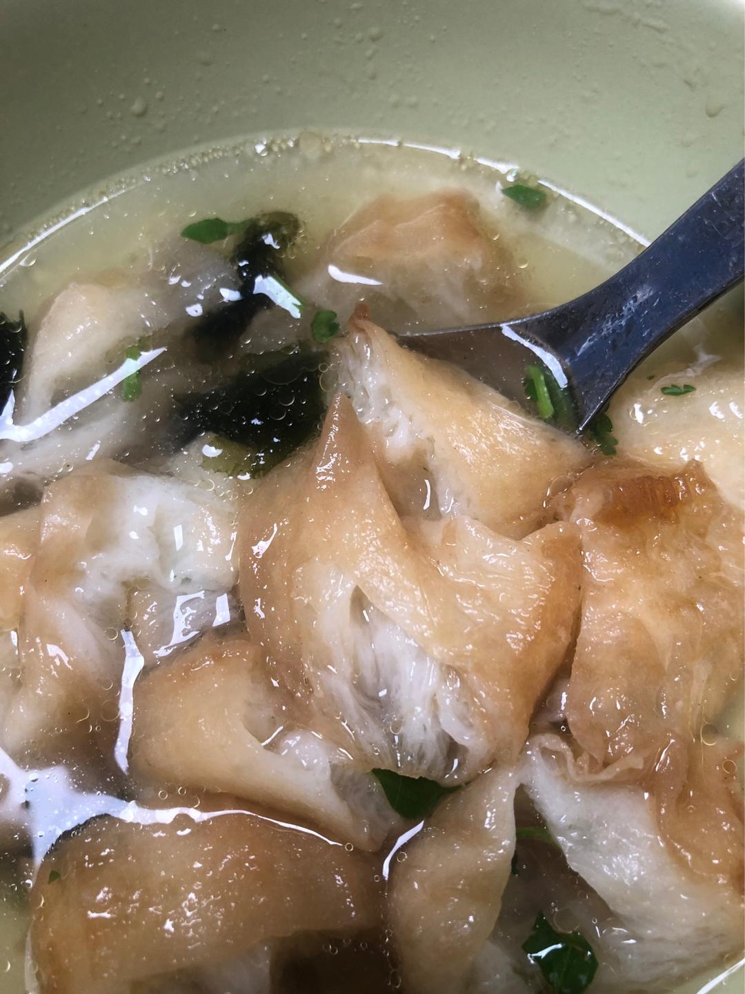 老天津果子汤（油条香菜汤）