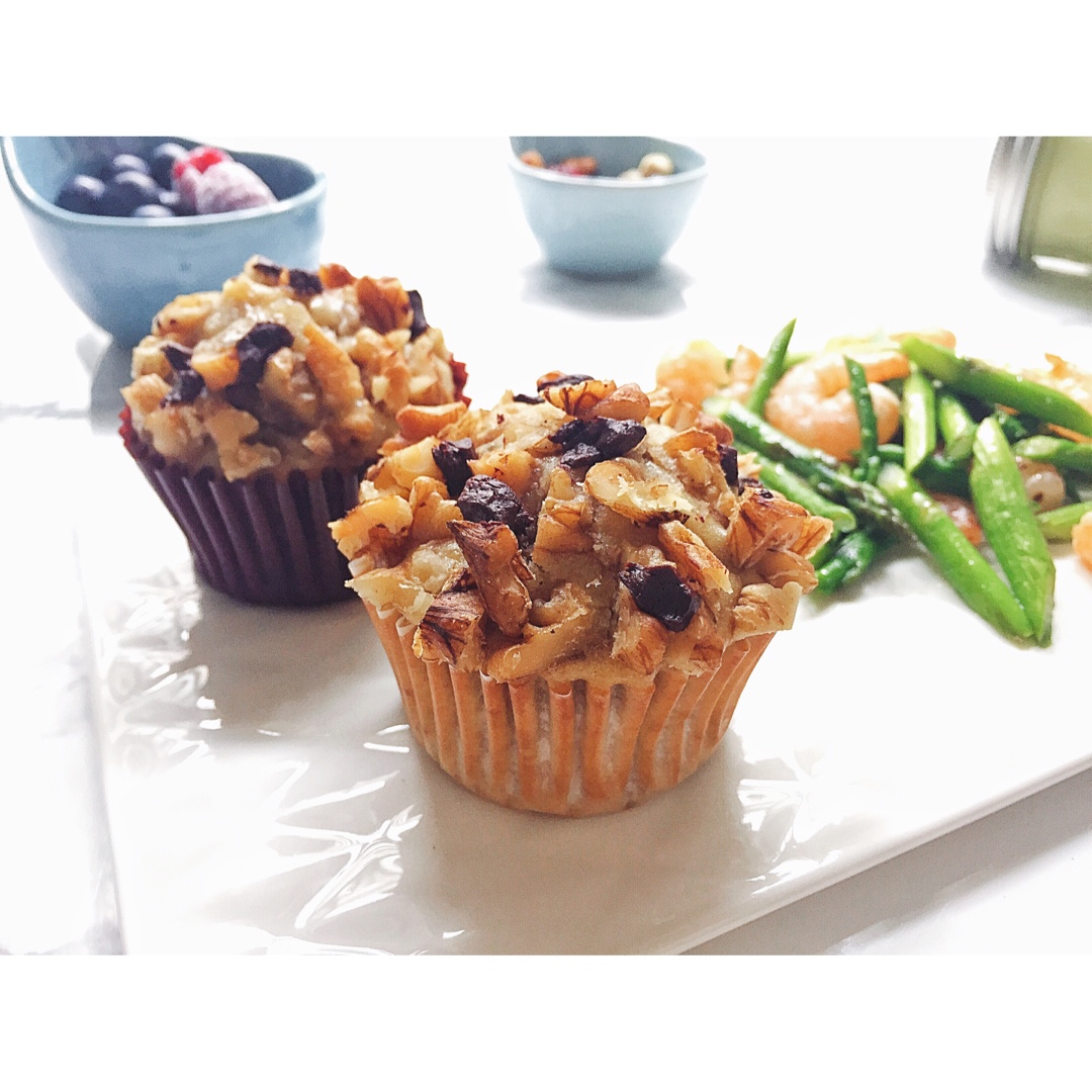 低脂香蕉核桃马芬