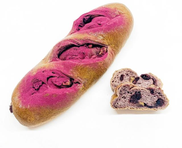 蔓越莓核桃米乳大列巴的做法