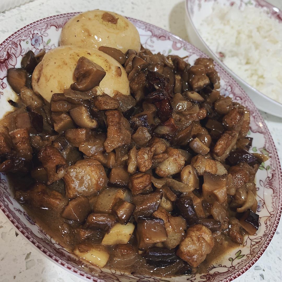 洋葱酥卤肉饭