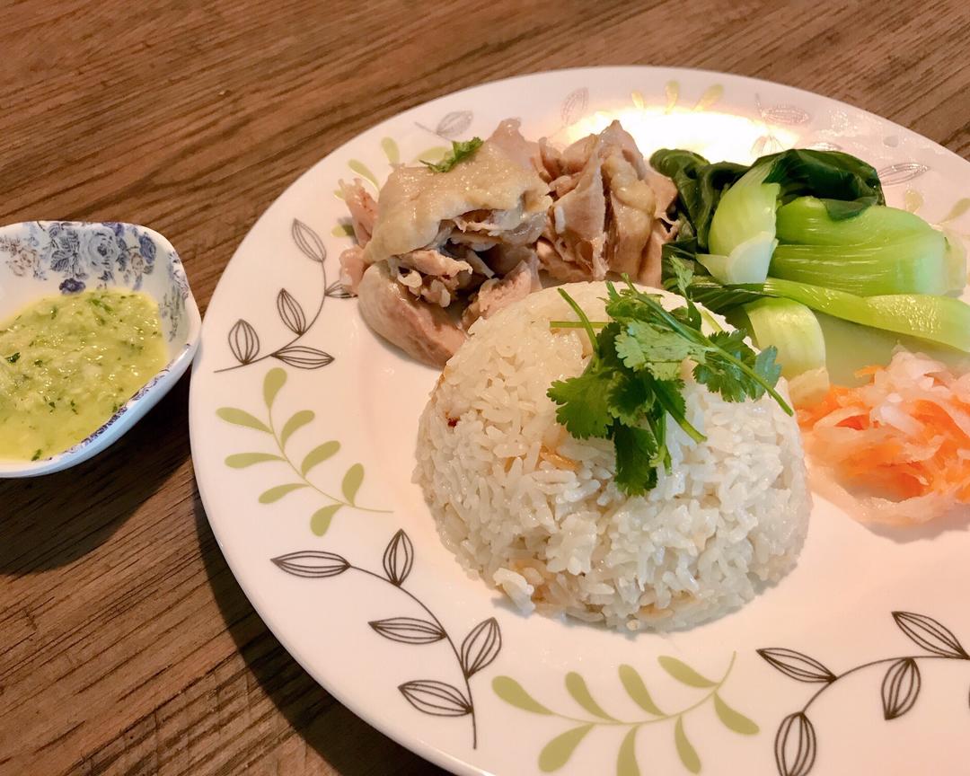 姜葱酱电饭煲海南鸡饭 Hainan Chicken Rice（Rice Cooker Version）的做法