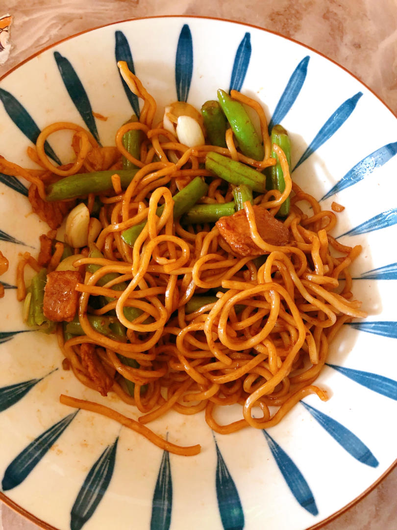 地道老北京扁豆焖面 豆角焖面 太好吃小心吃撑哦