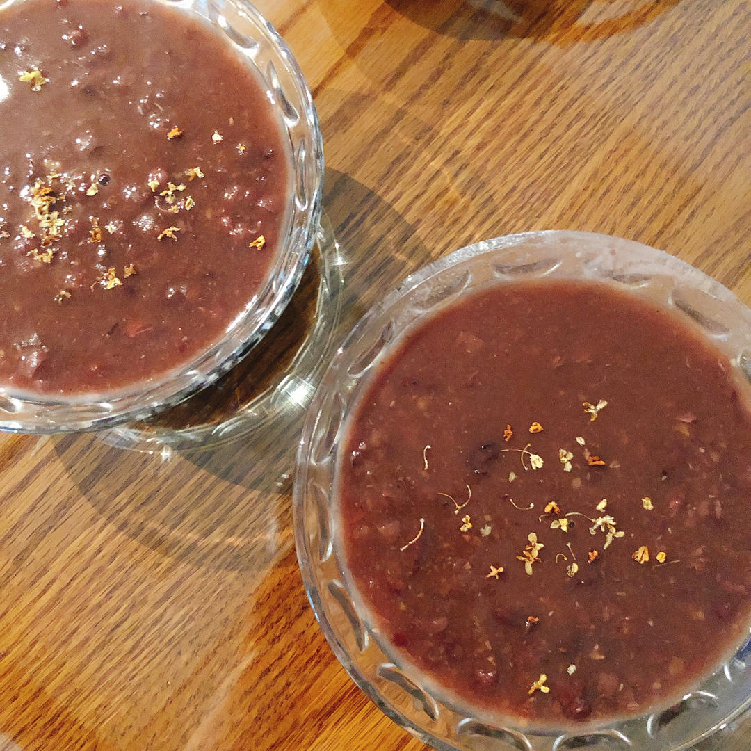 自制比甜品店里还要好吃的桂花红豆沙小圆子