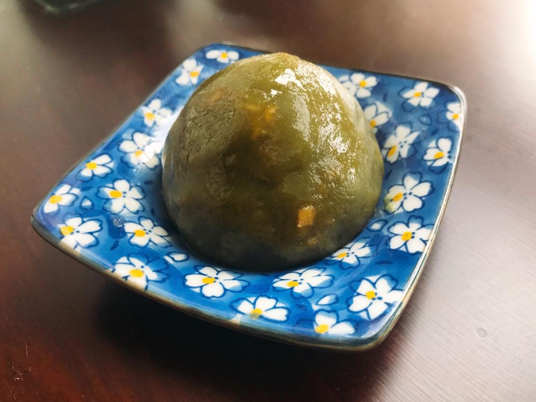 网红青团～～咸蛋黄肉松青团
