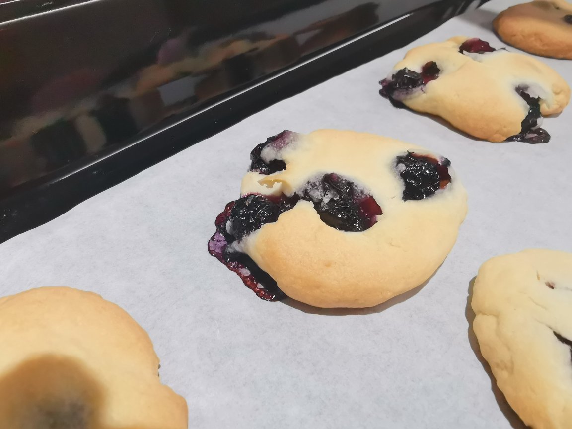 ㊙️爆浆蓝莓饼干，烘焙小白一看就会做！
