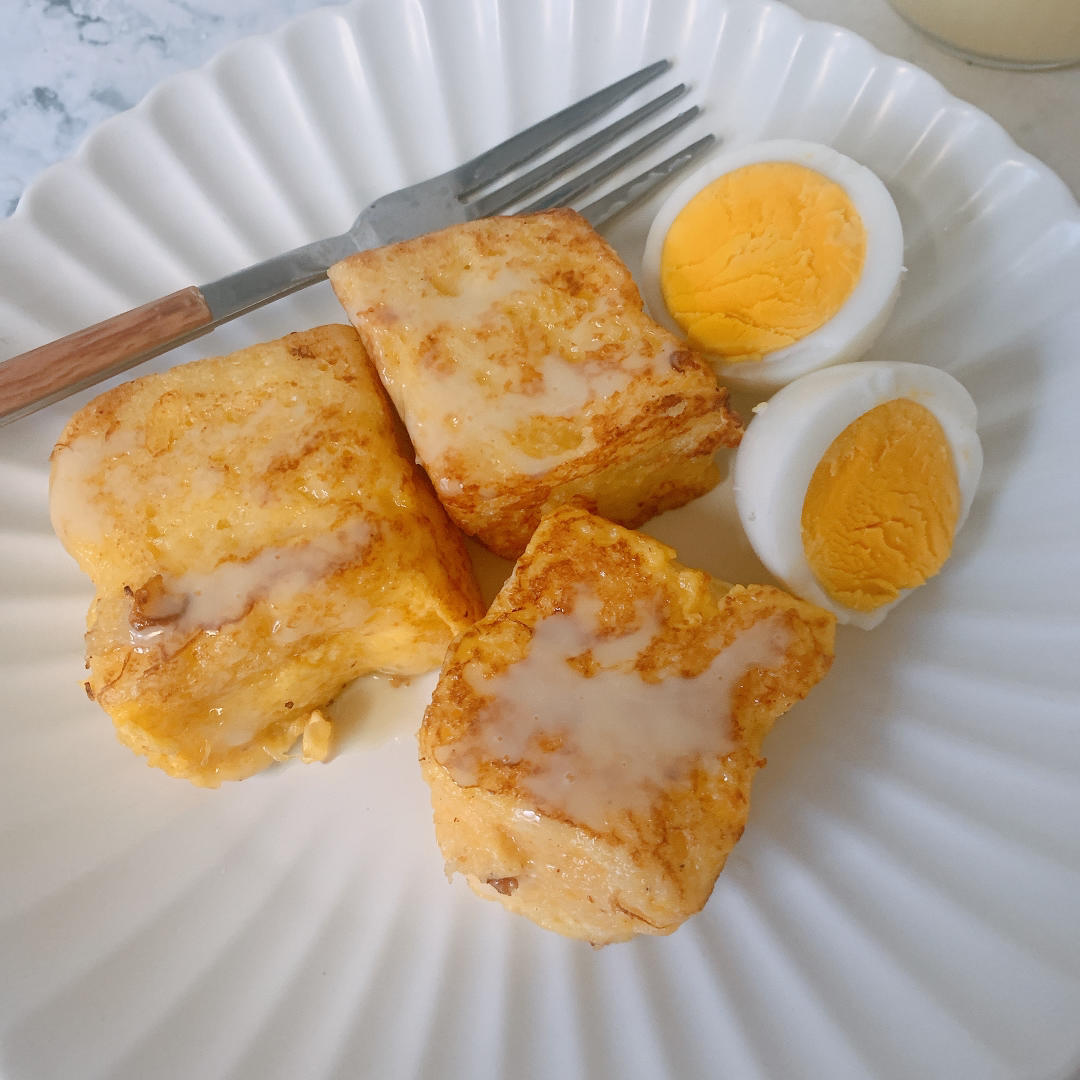 茶餐厅25一份西多士，用1片吐司面包5分钟搞定，懒人早餐必备