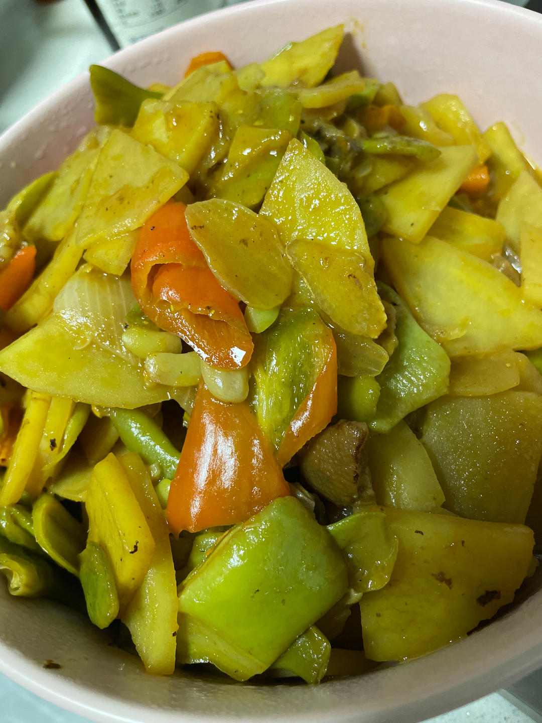 土豆炖豆角西红柿
