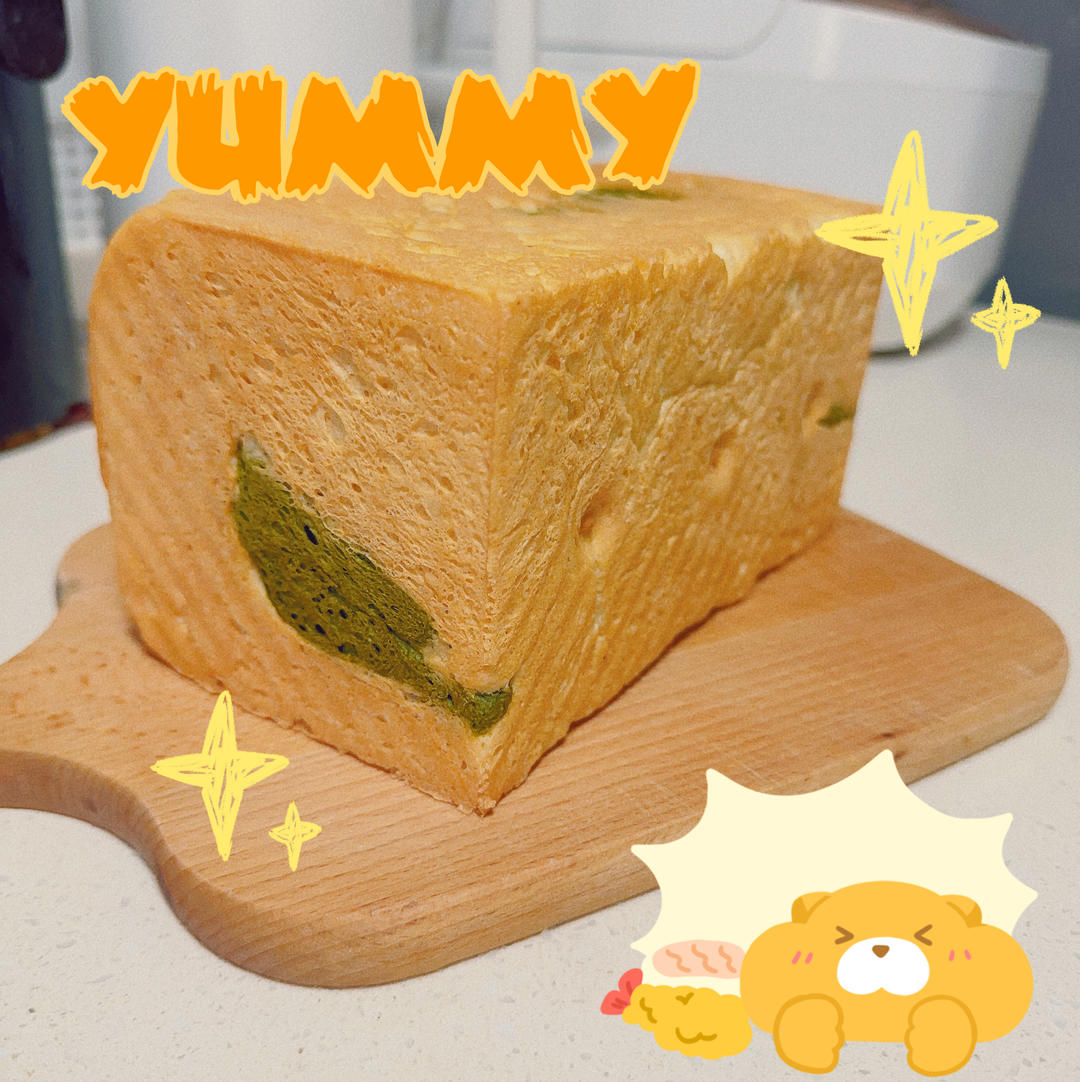 抹茶蜜豆吐司
