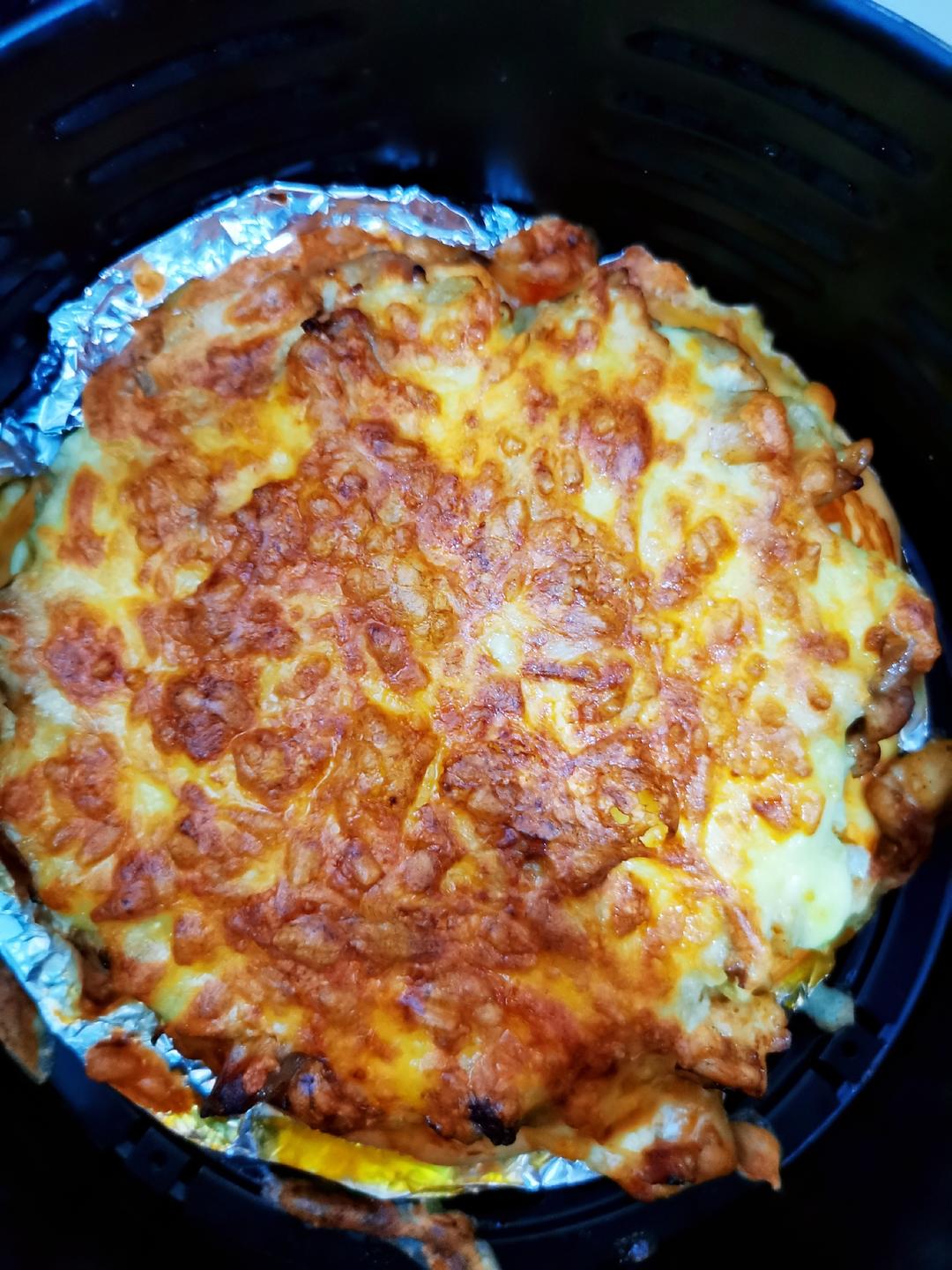 奥尔良鸡肉披萨（空气炸锅版）