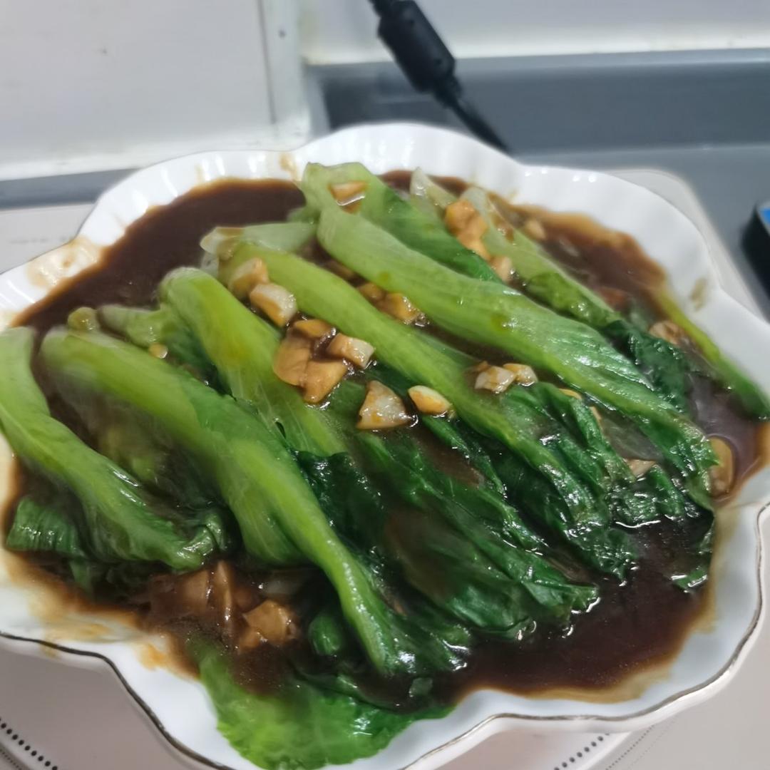 厨师长教你：“蚝油生菜”的家常做法，爽脆鲜嫩，简单易做