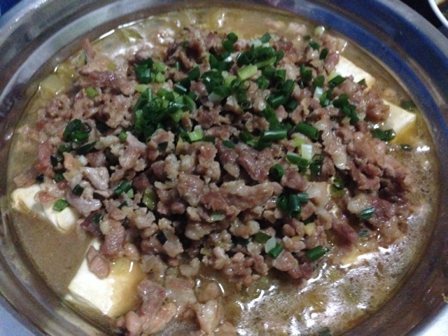榨菜肉末蒸豆腐