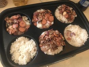 摩飞锅芝士火腿牛肉焗饭饼的做法 步骤8