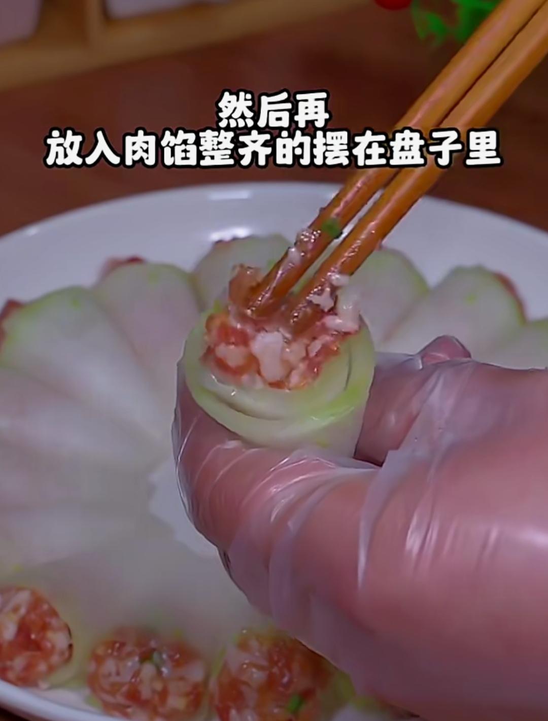 冬瓜酿肉的做法 步骤5