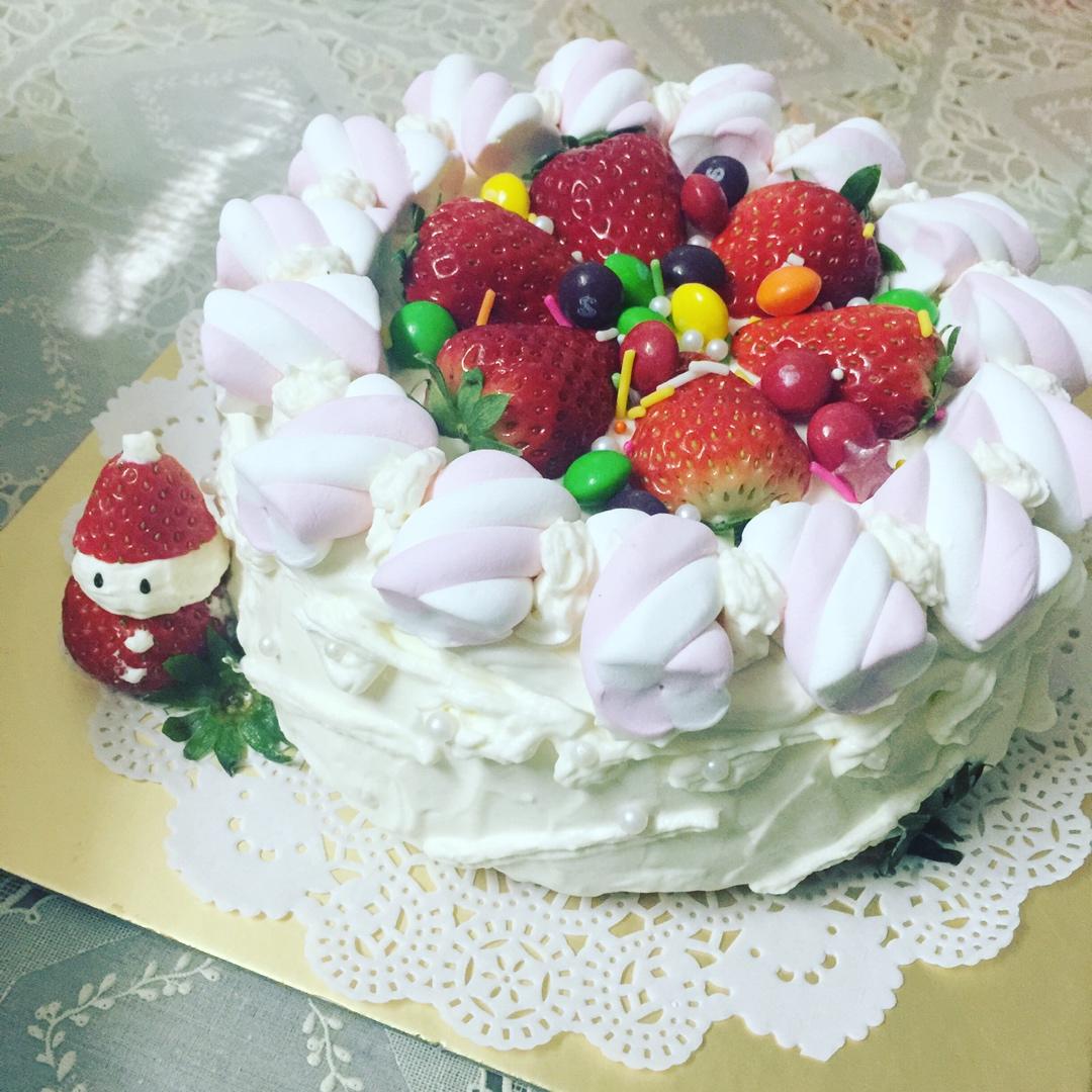 real__miracle做的草莓棉花糖生日蛋糕
