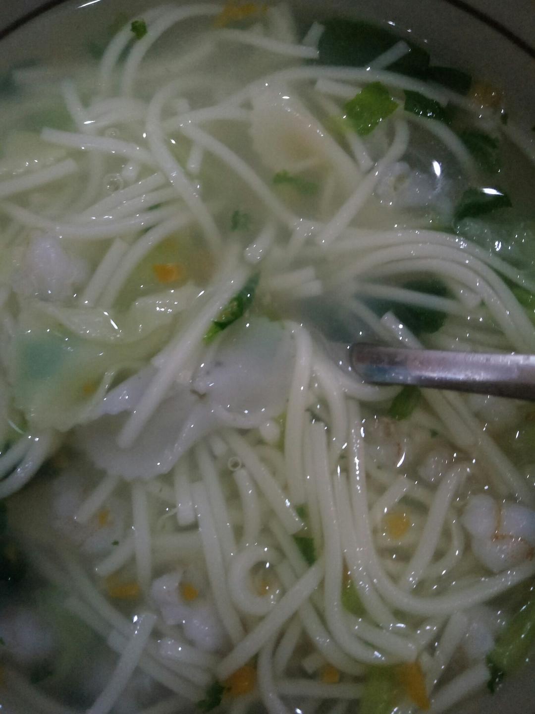 十个月+宝宝辅食鲜虾蔬菜面的做法