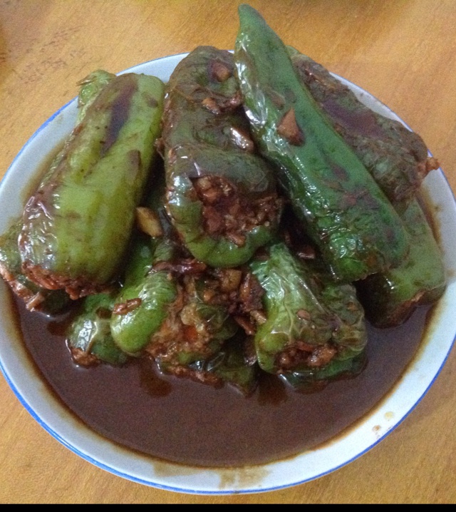 肉馅辣椒-新手下厨 stuffed Chili pepper