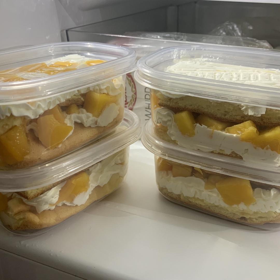 简单快手的便当饭盒水果盒子蛋糕