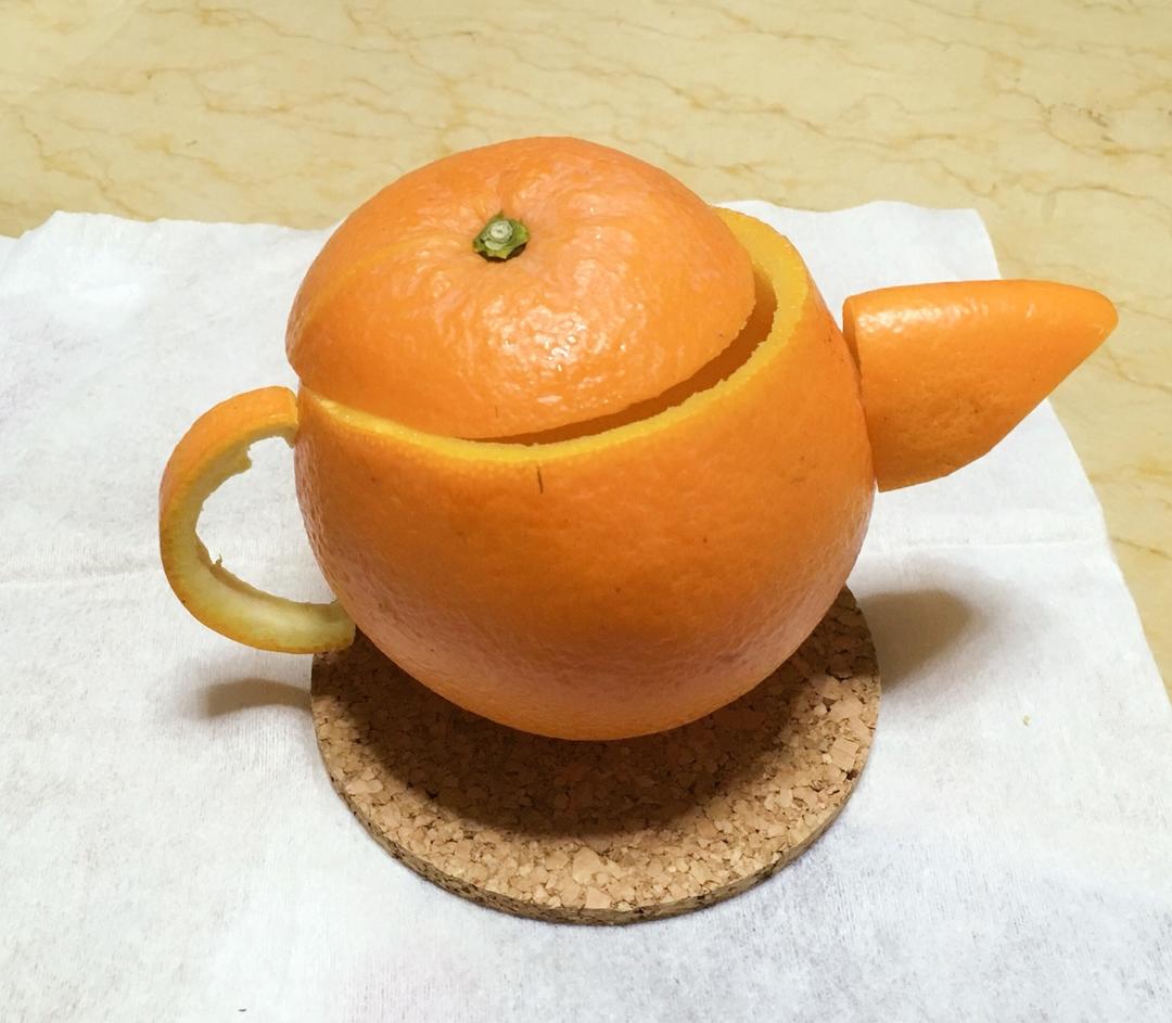 超萌的橙子茶壶