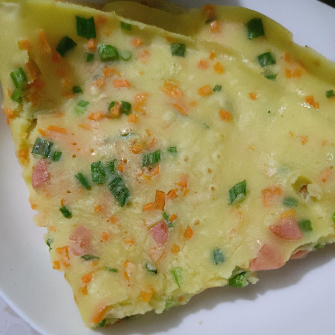 简单快手蔬菜鸡蛋煎饼