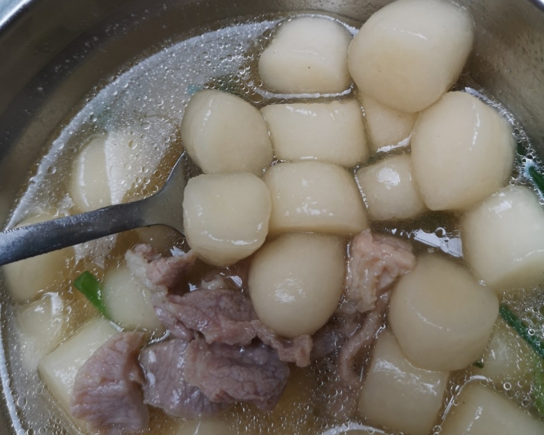 木薯粉原味汤圆咸汤的做法