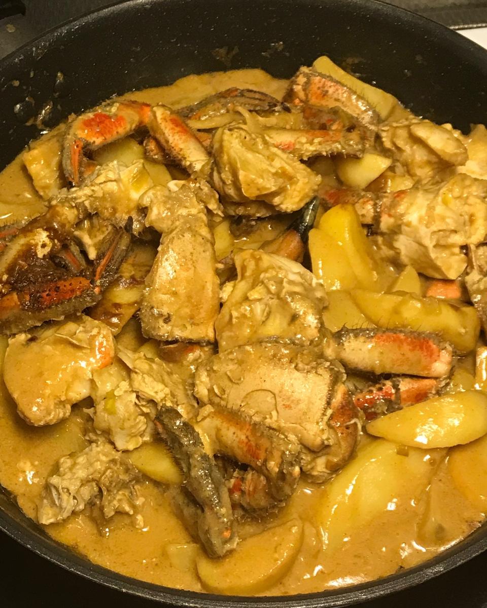 咖喱炒英国黄金面包蟹【主食-海鲜-面包蟹】
