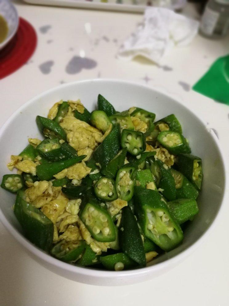 秋葵炒鸡蛋