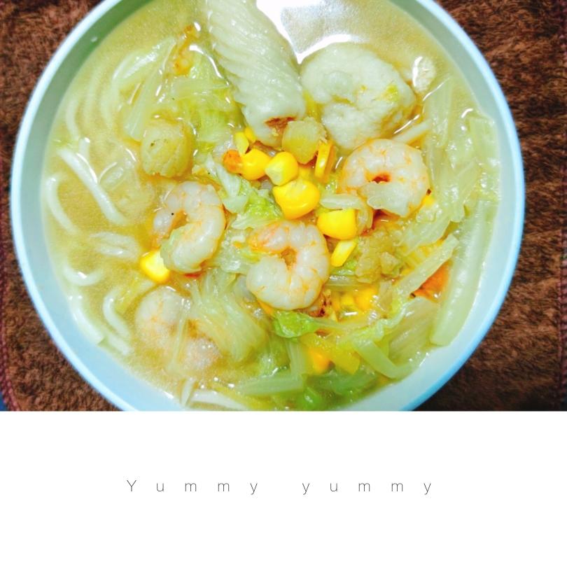 简单的（冷冻）海鲜面