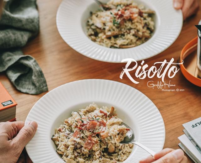在家米其林『意大利菌菇烩饭Risotto』的做法