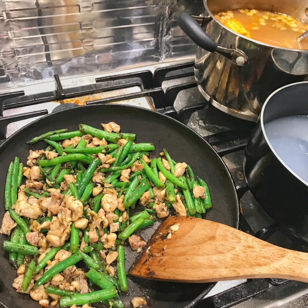 干煸榄菜肉末豆角