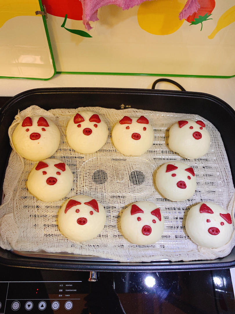 🐷小猪奶黄包（卡通包子）